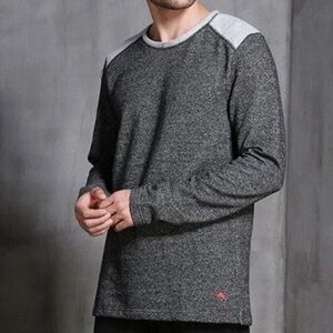 Tommy Bahama Crewneck Lounge Fleece Sweatshirt Mens Gray Black L